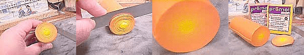 Плавный переход цвета полимерной глины в фотографиях